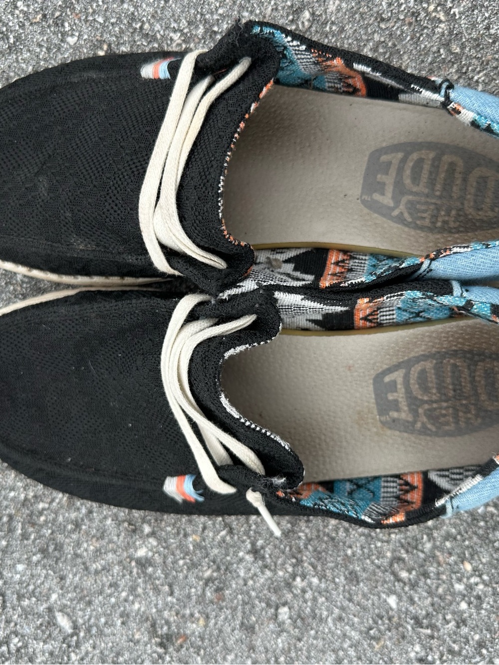 Men's Black Slip-On Canvas Loafers with White Laces